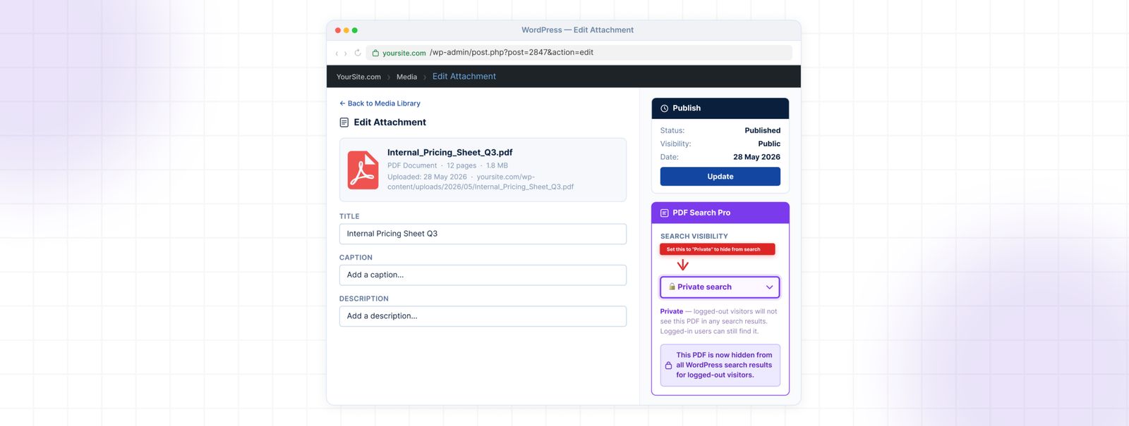 How to Set a PDF to Private