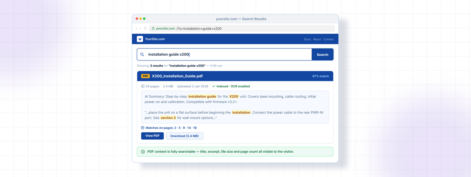 Keeping PDFs Private or Out of Search