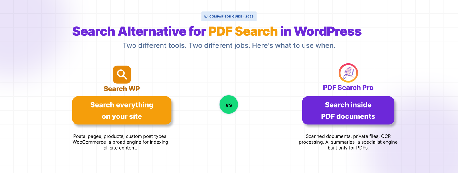Search WP Alternative for PDF Search in WordPress 2nd