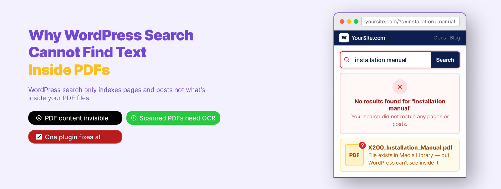 Why WordPress Search Cannot Find Text Inside PDFs (and How to Fix It)