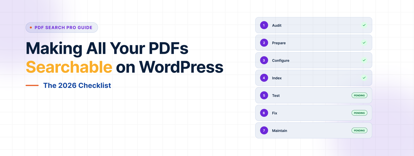 Checklist: Making All Your PDFs Searchable on WordPress in 2026 