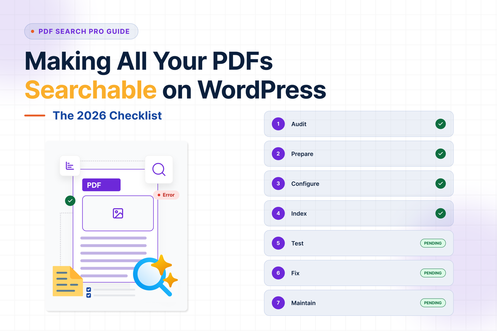 Checklist: Making All Your PDFs Searchable on WordPress in 2026