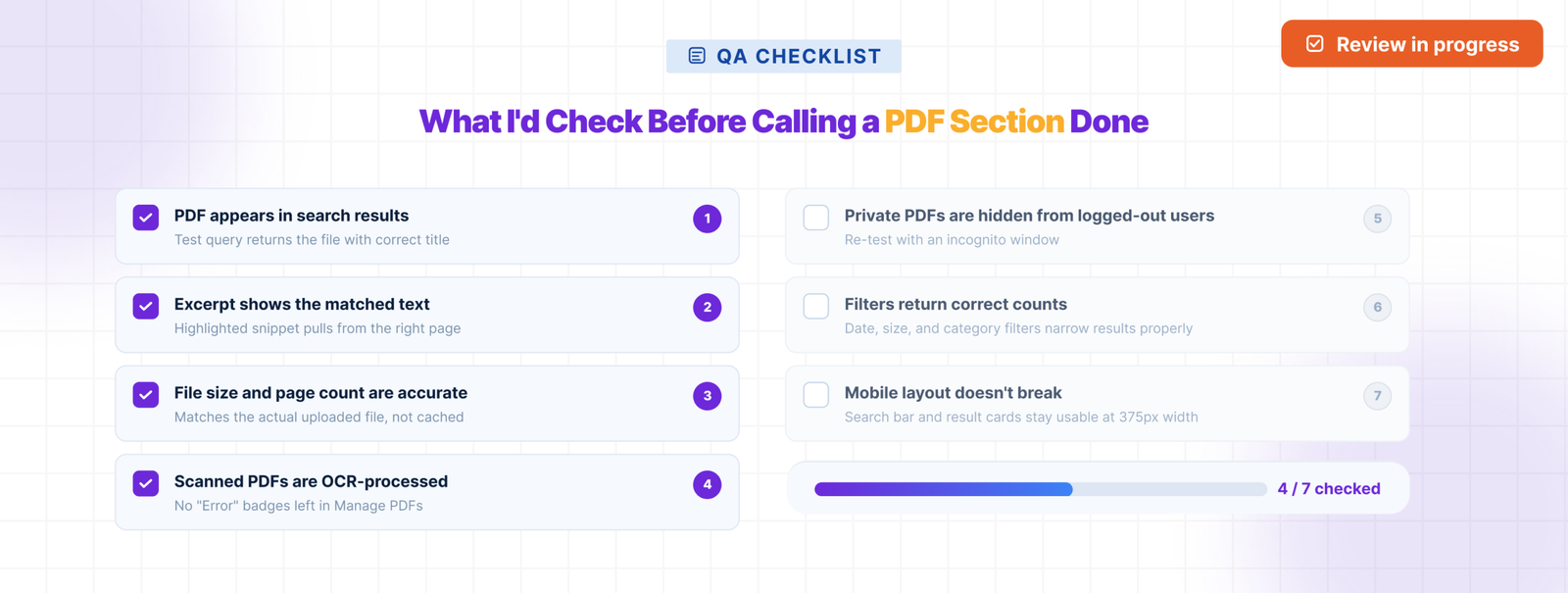 What I'd Check on Every WordPress Site Before Calling Its PDF Section Done