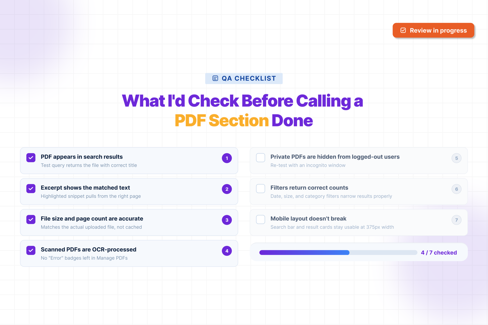What I'd Check on Every WordPress Site Before Calling Its PDF Section Done