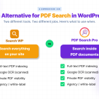 Search WP Alternative for PDF Search in WordPress